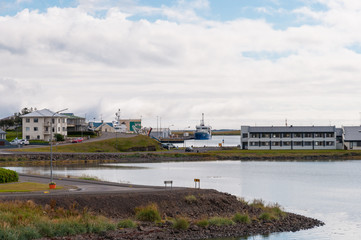 Fototapeta na wymiar Town of Hofn in Iceland