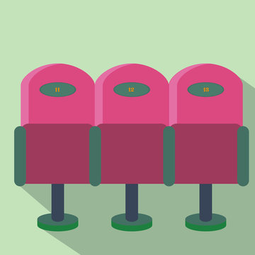 Kinost&uuml;hle Flat Icon Design
