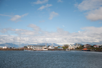 Naklejka na ściany i meble Port of Hofn in Iceland