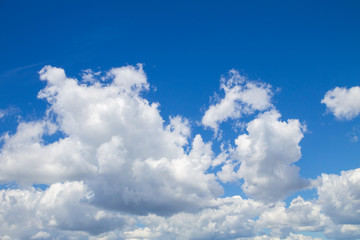 White clouds in blue sky