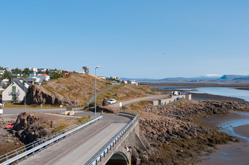 Village of Borgarnes in Iceland