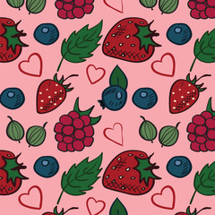 Pattern with berries