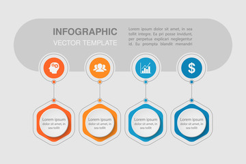 Vector infographic template for diagram, graph, presentation, chart, business concept with 4 options.
