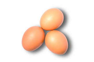 Close up Egg on white background, isolated, fresh egg