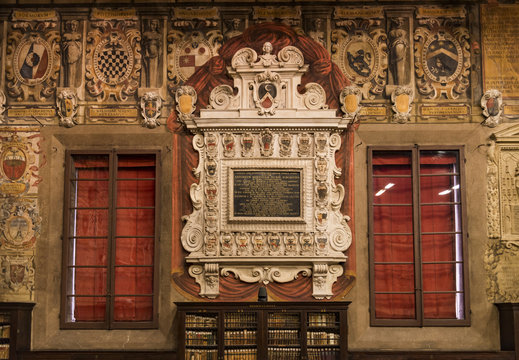 The Archiginnasio library of Bologna