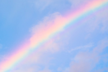 Beautyful rainbow over the sky after the rain