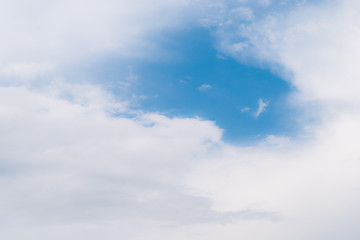 Clear and clean cloud in the sky after rainy