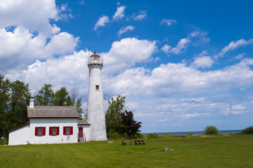 Blue sky light house