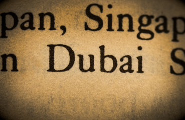 Word dubai in the text