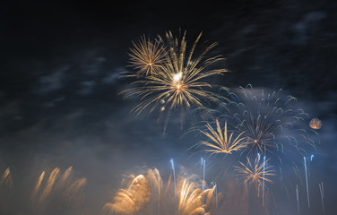 Festive firework for celebration of a city day