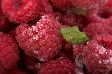 Gefrorene Himbeeren