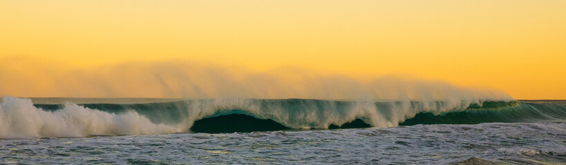 Breaking Wave at sunrise at Trigg in Perth Western Australia