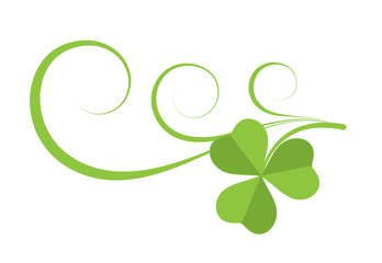 Green Vector Floral Design Element