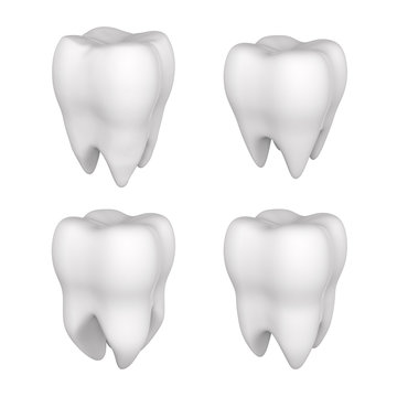3d tooth isolated