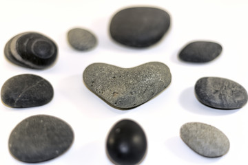 Fototapeta na wymiar Ring of Stones with Heart in Center