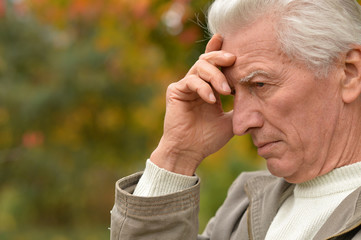 Elderly man in park