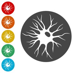 Nerve Cell Icons set Flat Graphic Design - Illustration