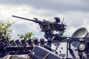 m2 browning machine gun on  M113 armored personnel carrier