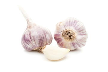 garlic isolated on white background
