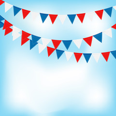 Party Background with Flags Vector Illustration