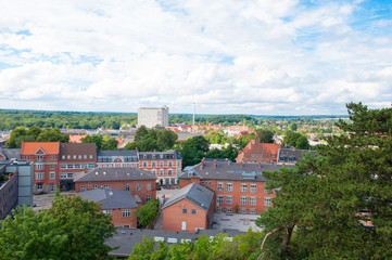 cityscape of Naestved in Denmark