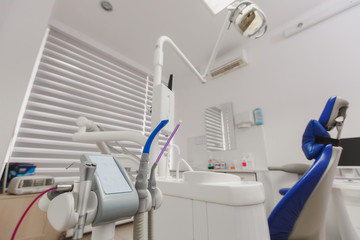 Interior of a dentist's office and special equipment
