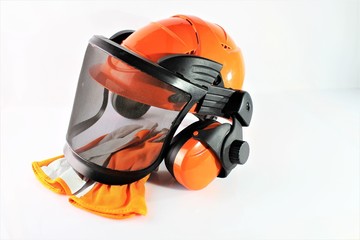 An image of a hardhat with gloves