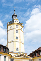 Fototapeta na wymiar The Herrieder Tor city gate in Ansbach