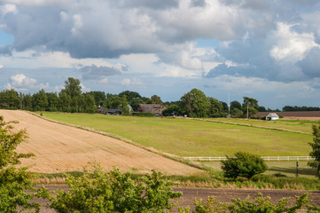 Fototapeta na wymiar an open field on the island of Oroe in Denmark
