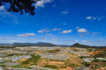 The road in Da Lat on a sunny day