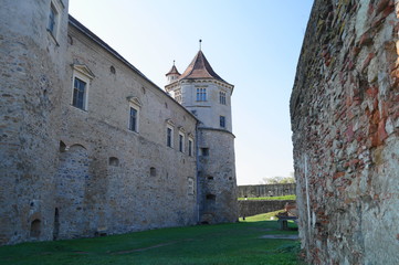 Picture with Fagaras fortress (1310), Brasov, Romania