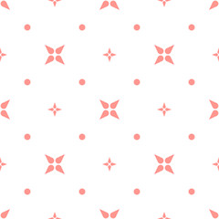 Seamless geometric diagonal pattern with stars and dots. Vector Illustration