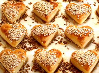 Hearth cookies with sesame