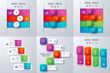 Set with infographics