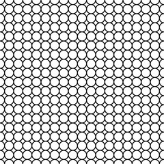 Naklejka premium Seamless geometric pattern from horizontal grid of rings. Pattern for fabric and clothing. Vector illustration