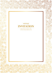 Vintage Wedding Invitation template Modern design Vector