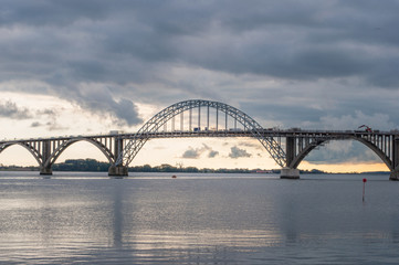 Fototapeta na wymiar the bridge to island of Mon in Denmark