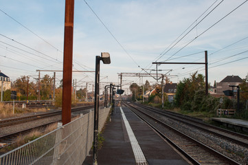 Fototapeta na wymiar Hellerup train station in Denmark