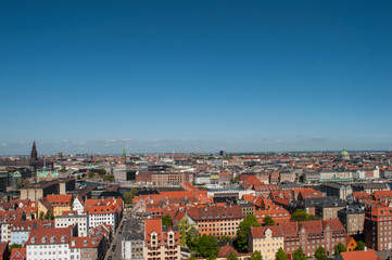 Naklejka na ściany i meble aerial photo of Copenhagen