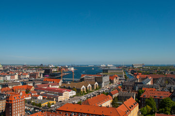 Fototapeta na wymiar view over Copenhagen in Denmark