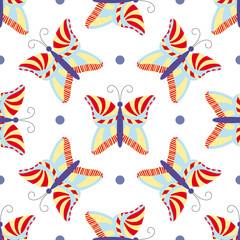 Seamless tiling butterfly pattern