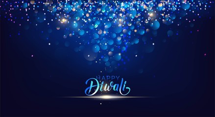 Diwali festival lights poster. DIwali holiday shiny background. Vector illustration © ira_qiwi