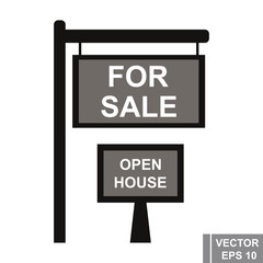 Sell. House. Signboard. New housing. The realtor. For your design.