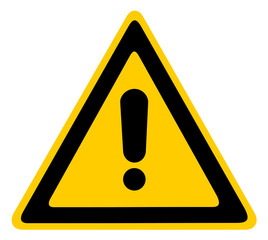 Blank Other Danger And Hazard Sign, isolated, black general warning triangle over yellow vector eps 10