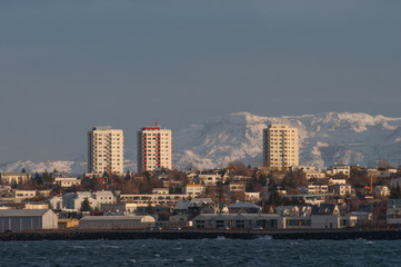 Naklejka premium City of Reykjavik in Iceland