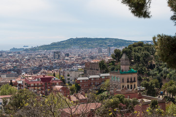 Fototapeta na wymiar the hills of Barcelona