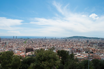 view over Barcelona in Spain