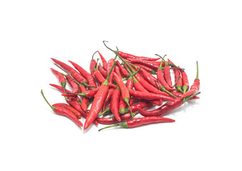 Red chili pepper isolated on a white background.