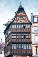 Fototapeta premium historical half-timbered houses in Strasbourg city center, Alsace, France