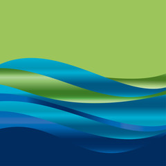 abstract  gradient wave background for web and print. vector illustration for surface design. fluent water green and blue color element.